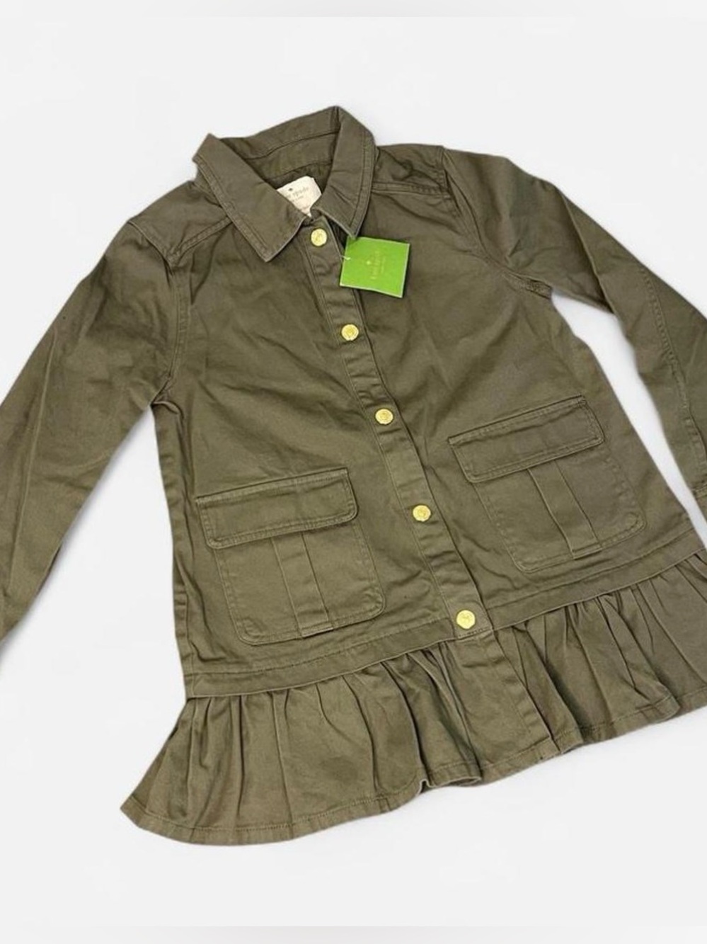 NWT Kate Spade green Field Jacket‎ Size 10y